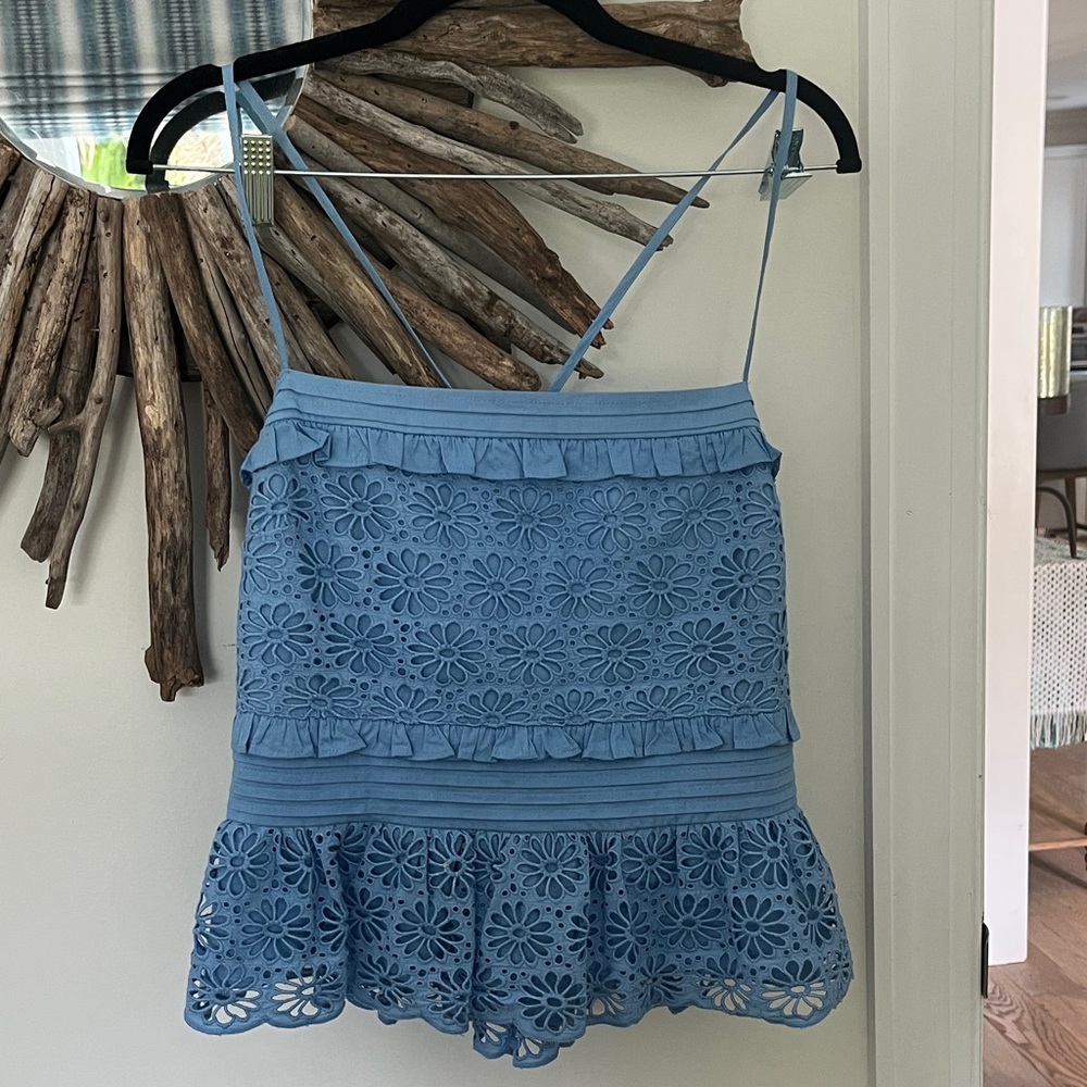 J. Crew Blue Lace Camisole